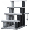 Pawhut Cat Stairs 4 Steps For Bed, Couch With Scratching Posts, Small Cat Tree For Indoor Cats With 
