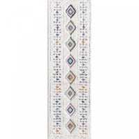 Lola Diamond Motif Shag Area Rug - 2'7