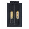 Waterville Matte Black 2-Light Outdoor Wall Sconce II
