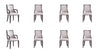 Grand Traditional 8-Piece Dining Chair Set in Light Gray 