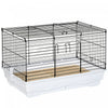 Pawhut Small Animal Cage, Bunny Cage, Pet Pen With Sliding-out Trays, Bottom Wood Board, Doors, For 