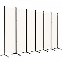 Outsunny 6 Panel Folding Privacy Screen, Uv30+ Room Divider, Beige