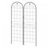 Outsunny 2 Pcs Garden Trellis For Climbing Plants, Outdoor Metal Trellis