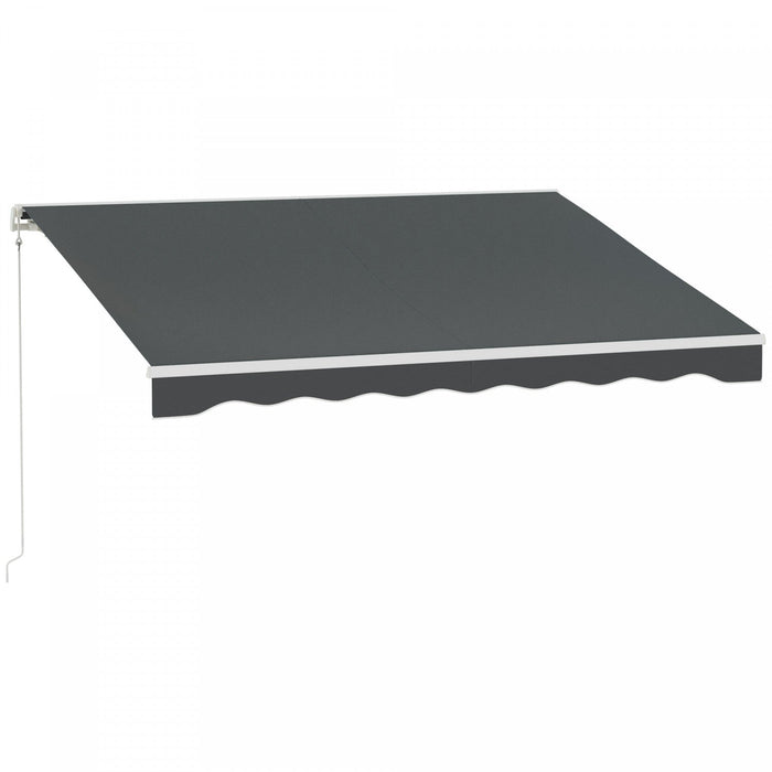 Outsunny 10' X 8' Electric Retractable Awning W/ Remote Controller, Grey
