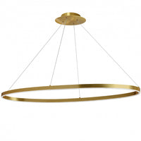 Dainolite Circulo Horizontal Chandelier 63w Aged Brass Finish White Silicone Diffuser Lamp
