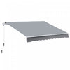 Outsunny 13' X 8' Manual Retractable Patio Awning Sun Shade Outdoor Deck Window Door Canopy Shelter 