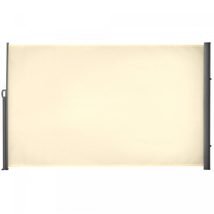 Outsunny 118\" X 71\" Retractable Side Awning Folding Privacy Screen Cream