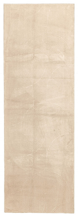 Elion Contemporary Beige Washable Rug 2'8\" x 8'0\" Indoor Area Rug 