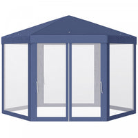 Outsunny Φ13' Hexagon Party Tent Patio Gazebo Outdoor Activity Event Canopy Quick Sun Shelter Pavili