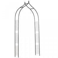 Outsunny 8ft Garden Arch Trellis For Climbing Plants, Decorative Metal Arbor For Wedding, Party, Eve