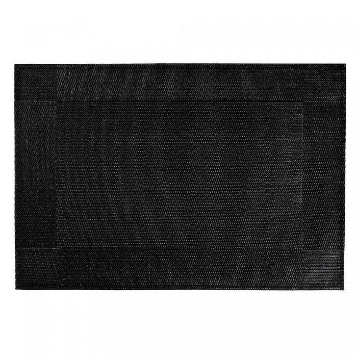 Vinyl Placemat Classic Black - Set of 12