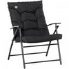 Foldable Lounge Chair, Fabric Upholstered Recliner With Armrest, Black