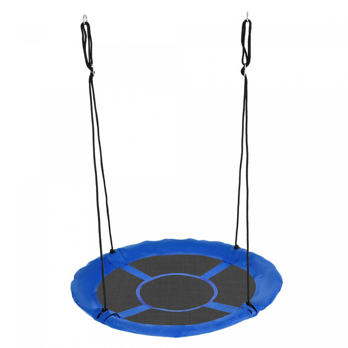 Outsunny 43.25\" Saucer Swing Giant Hanging Tree Swing, Nest Web Rope Seat, Adjustable Hanging Ropes 