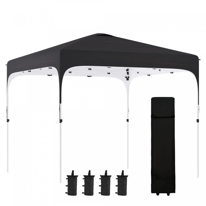 Outsunny 10' X 10' Pop Up Canopy Tent With Sand Bags, Upf 50+ Instant Sun Shelter, Tents For Parties