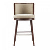 Evalyn Modern Wood Upholstered Barstool in Natural 