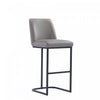 Serena Modern Metal Upholstered Barstool in Taupe Bar Stool 