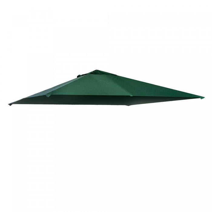 Outsunny 9.8' X 9.7' Square Gazebo Canopy Replacement Uv Protected Top Cover Sun Shade Green