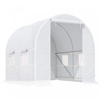 Outsunny 8.2x6.6x6.6ft Walk-in Tunnel Greenhouse Portable Garden Plant Growing Warm House With Door 