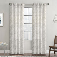 Habitat Jenny Grey Light Filtering Grommet Curtain Panel - 52 x 95
