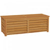 Outsunny 176l Outdoor Deck Box With 2 Safety Hinges For Porch Light Brown