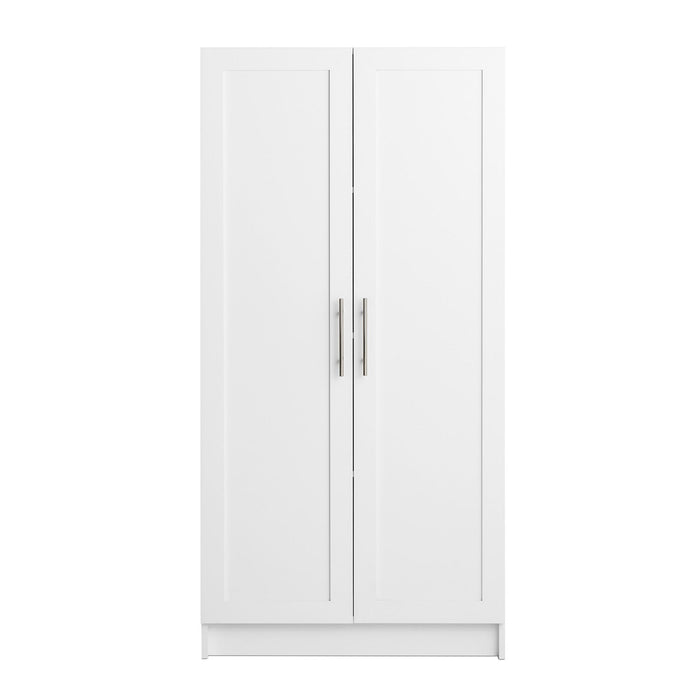 Elite Accent Storage Cabinet with Panel Doors & 3 Shelves - White