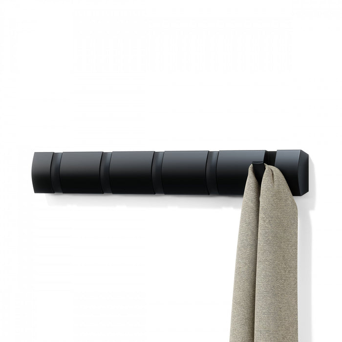 Umbra 5 Flip Wall-Mounted Hooks - Black