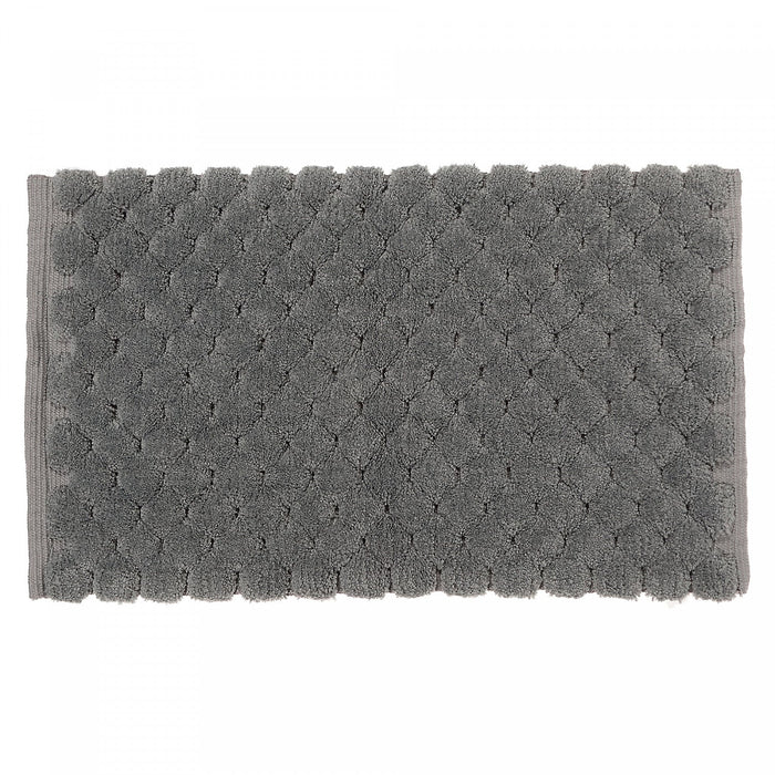 Handwoven Pompom Bathmat Grey 20 x 32 Bathmat