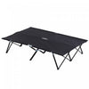 Outsunny 76" Two Person Folding Camping Cot With Carrying Bag, Black