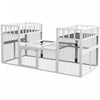 Pawhut Chicken Coop, Wooden Chicken Run With Combinable Design, Perches, Storage Shelves, For 2-4 Ch