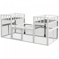 Pawhut Chicken Coop, Wooden Chicken Run With Combinable Design, Perches, Storage Shelves, For 2-4 Ch