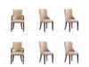 Shubert Modern 6-Piece Dining Chair Set in Tan 