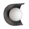 Dainolite Crescent 1 Light Wall Sconce Matte Black Finish Lamp
