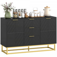HOMCOM 3-Door Storage Cabinet Sideboard for Dining Room, Living Room