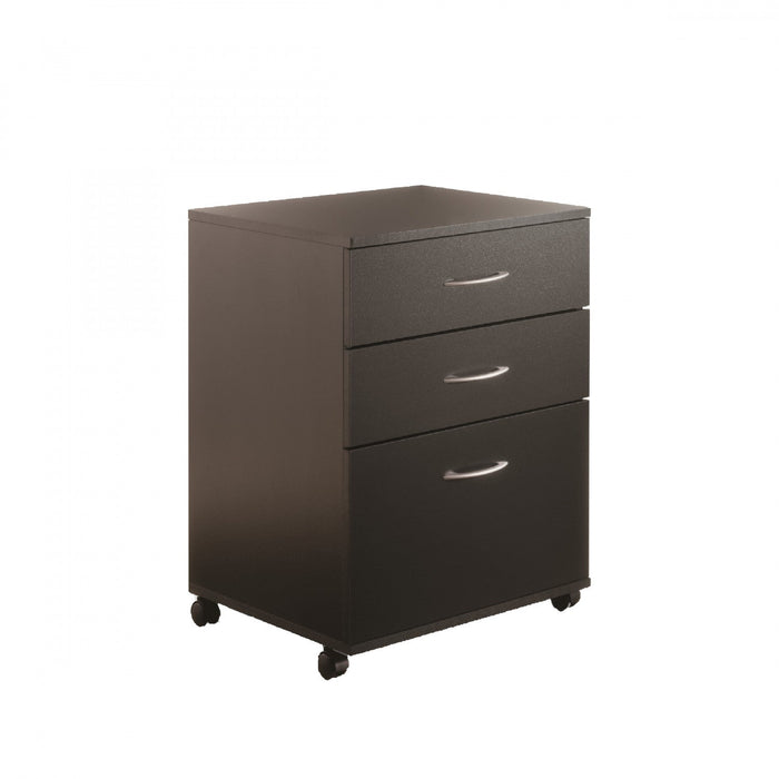Nordika 3-Drawer Filing Cabinet - Black 