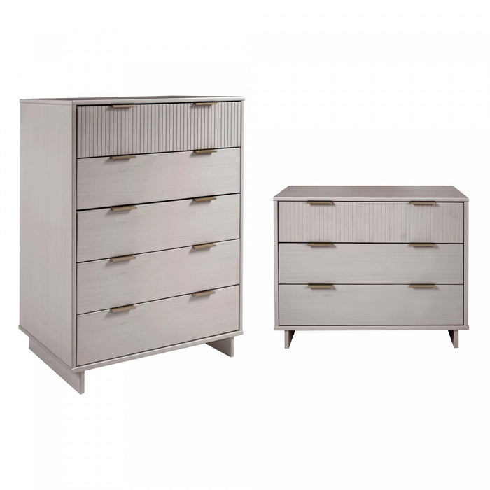 Granville Modern 2-Piece Dresser Set in Light Gray 