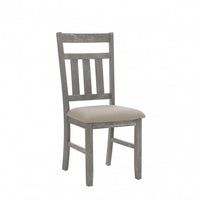 Turino Fabric Weathered Grey Dining Chair - Set of 2