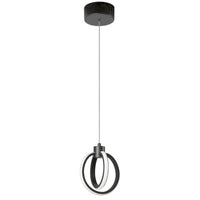 Dainolite Parson LED Pendant 14w Matte Black Finish White Silicone Diffuser Lamp
