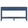 Emma 59.1'' Farmhouse Entryway Table with Drawers and Open Shelf,Blue Sofa Table  