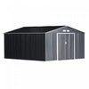 Outsunny 11' X 13' Practical Backyard Garden Storage Tool Shed Double Sliding Door 4 Ventilation Slo