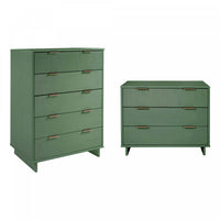 Granville Modern 2-Piece Dresser Set in Sage Green 