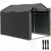 Outsunny Outdoor Shelter, Motorcycle Tent W/roll-up Zipper Door, Dark Grey