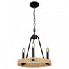 Perris 3-Light Black Chandelier 