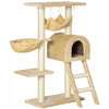 Pawhut 39\" Deluxe Cat Scratching Tree Kitten Condo Play House Pet Scratcher Multi-level Tower Kitty 