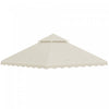 Outsunny 10' X 10' Gazebo Replacement Canopy, 2-tier Gazebo Cover, Cream