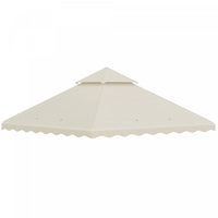 Outsunny 10' X 10' Gazebo Replacement Canopy, 2-tier Gazebo Cover, Cream
