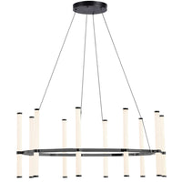 Dainolite Corvette Chandelier 60w Matte Black White Acrylic Diffuser Lamp