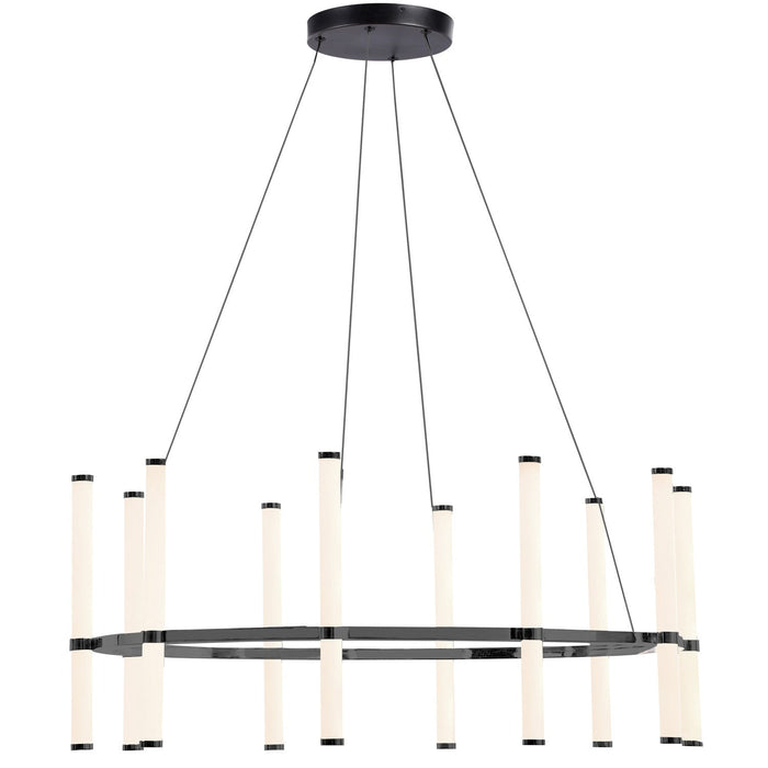 Dainolite Corvette Chandelier 60w Matte Black White Acrylic Diffuser Lamp