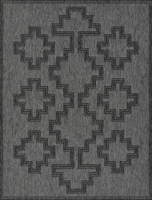 Esina Transitional 8'0\" x 10'0\" Area Rug in Grey Indoor Area Rug 
