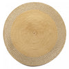 Vinyl Round Placemat with Gold Border - Set of 12