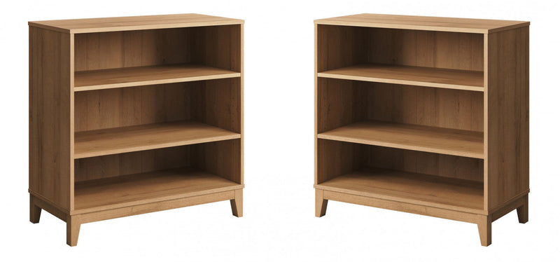 Modulr 2 Adjustable Shelves Bookcase - Natural Oak 